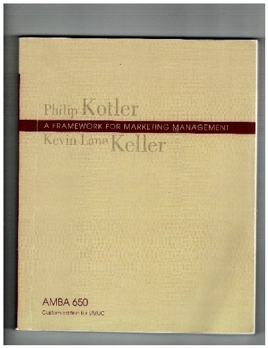 A Framework For Marketing Management (Custom for UMUC AMBA 650)