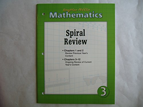 Houghton Mifflin Mathmatics: Spiral Review Blms Lv 3