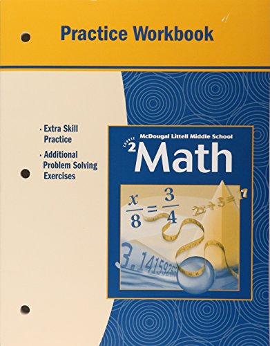 Math Course 2, Grade 7 Practice Workbook Se: Mcdougal Littell Middle School Math