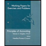 Principles of Accounting Working Papers: Volume II