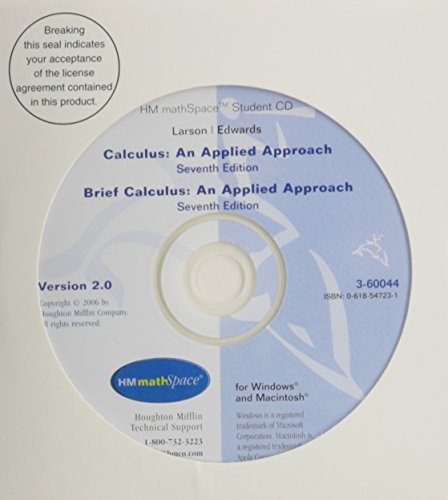 Hm Mathspace CD-ROM for Larson/Edwards Calculus: An Applied Approach, 7th