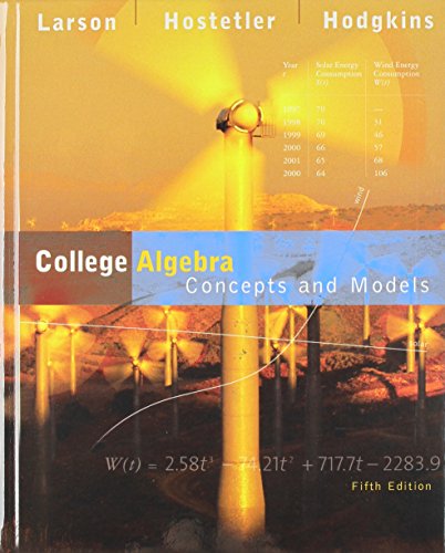 College Algebra: Concepts and Models