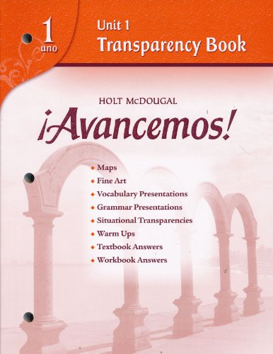 Avancemos! 1 Unit 1 Transparency Book