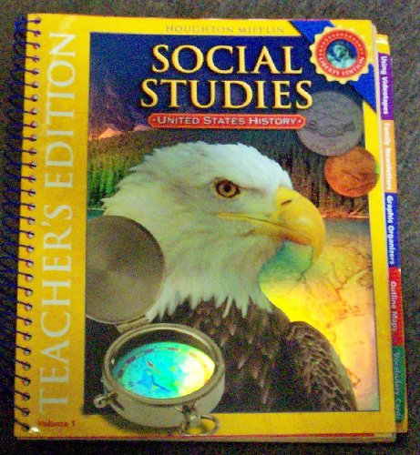 Social Studies: United States History, Volume 1, Teacher's Edition
