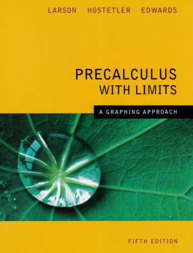 Precalculus With Limits - A Graphing Approach