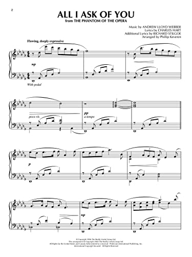 Andrew Lloyd Webber Solos: arr. Phillip Keveren The Phillip Keveren Series Piano Solo NFMC 2024-2028 Selection