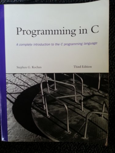Programming in C (3rd Edition)