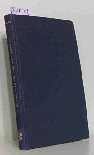 The evaluation of risky interelated investments (Studies in mathematical and managerial economics)