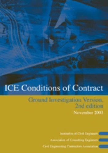 ICE Conditions of Contract Ground Investigation Version, 2nd edition