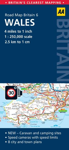 Wales (AA Road Map Britain Series)