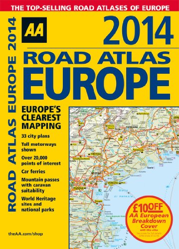 AA 2014 Road Atlas Europe