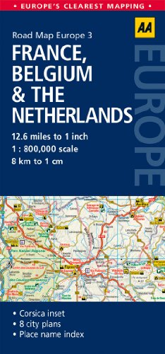 3. France, Belgium & the Netherlands: AA Road Map Europe