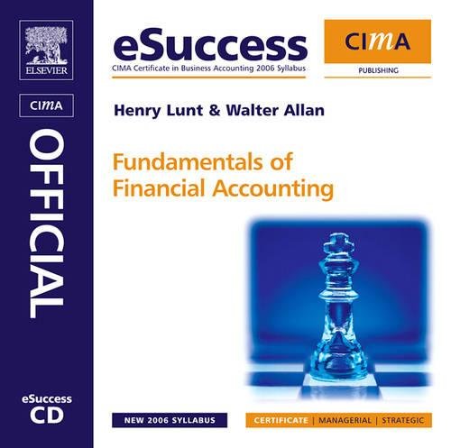 CIMA eSuccess CD Fundamentals of Financial Accounting