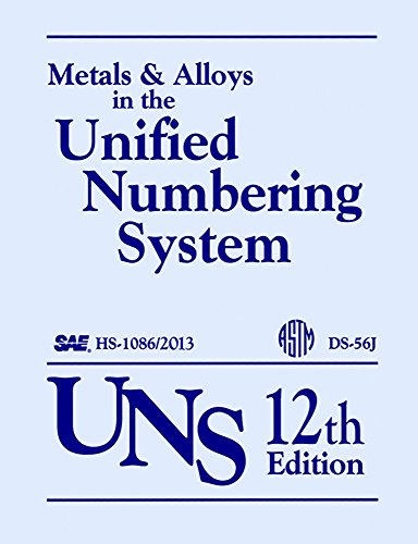 Metals and Alloys in the Unified Numbering System (UNS): 12th Edition DS56K