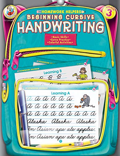 Homework Helpers Beginning Cursive Handwriting Grade 3