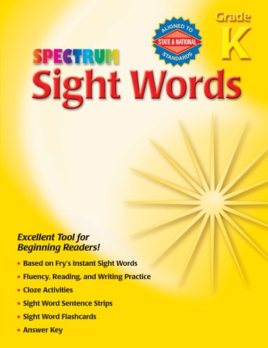 Spectrum Sight Words, Grade K