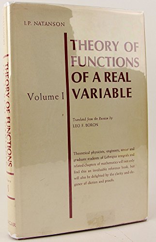 Theory of Functions of a Real Variable, Vol. 1. Revised Edition
