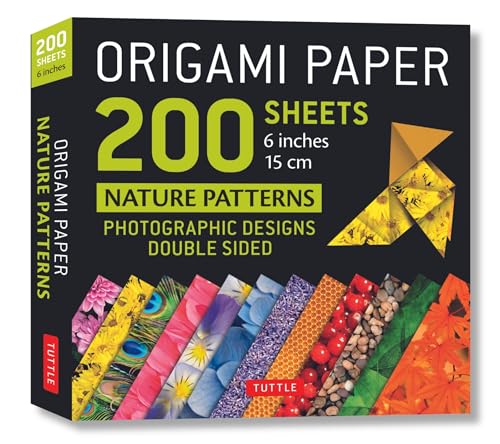 Origami Paper 200 Sheets Nature Patterns 6 inches 15 cm: Photographic Designs from Nature: Tuttle Origami Paper: Double Sided Origami Sheets Printed ... (Instructions for 6 Projects Included)