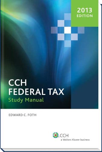 Federal Tax Study Manual 2013