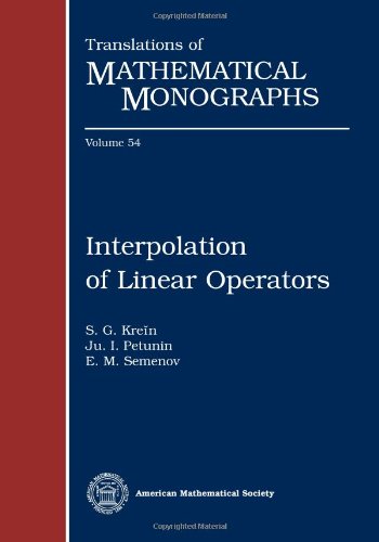 Interpolation of Linear Operators (Translations of Mathematical Monographs)