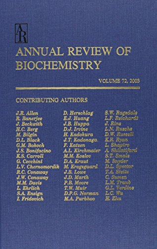 Annual Review of Biochemistry: 2003