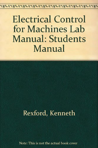 Electrical Control for Machines Lab Manual