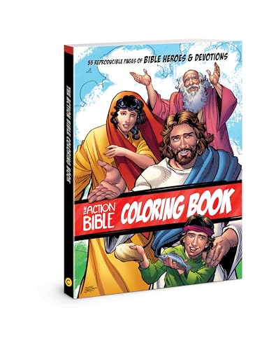 The Action Bible Coloring Book: 55 Reproducible Pages of Bible Heroes & Devotions