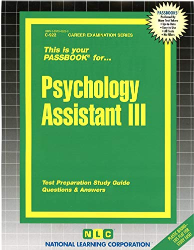 Psychology Assistant III: Passbooks Study Guide