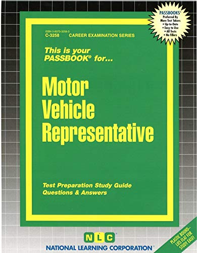 Motor Vehicle Representative (Volume 3258)