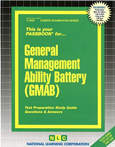 General Management Ability Battery (GMAB)(Passbooks) (Career Examination Series)