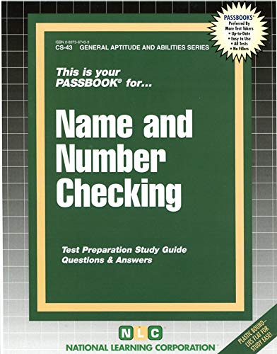 Name and Number Checking