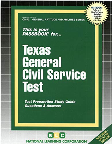 Texas General Civil Service Test (Volume 70)