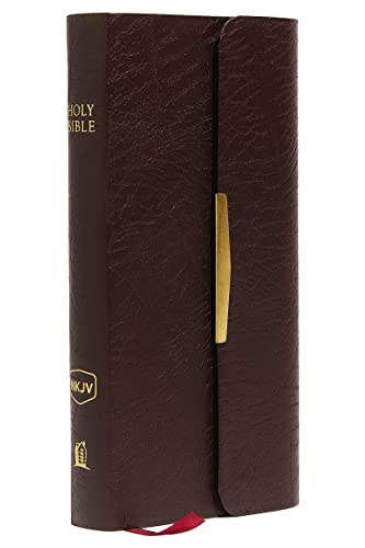 Nkjv, Checkbook Bible, Compact, Bonded Leather, Burgundy, Wa