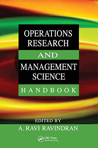Operations Research and Management Science Handbook (Operations Research Series)