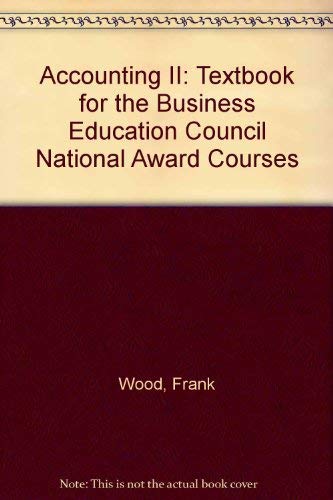 Accounting II: Textbook for the Business Education Council National Award Courses