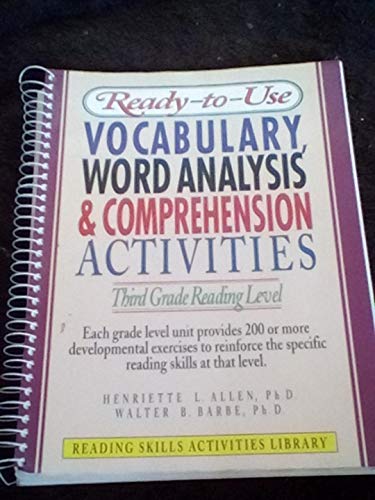 Ready-to-Use Vocabulary Word Analysis & Comprehension Activities: Third Grade Reading Level (Reading Skills Activities Library)