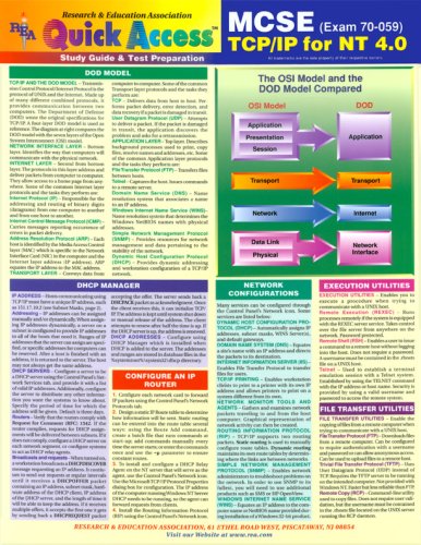 Rea Quick Access MCSE TCP/IP on Windows NT Exam 70-059