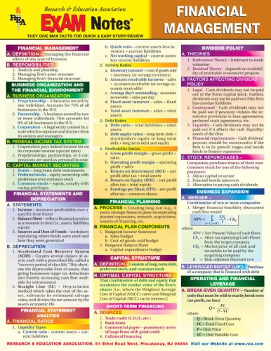 Financial Management Exam Notes
