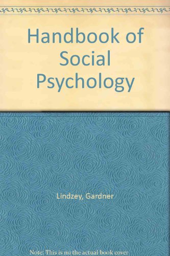 Handbook of Social Psychology