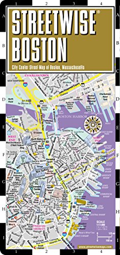 Streetwise Boston Map - Laminated City Center Street Map of Boston, Massachusetts - Folding pocket size travel map with MBTA subway map & trolley lines