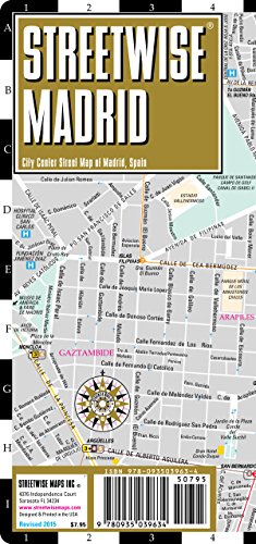 Streetwise Madrid Map - Laminated City Center Street Map of Madrid, Spain