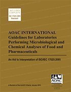 Aoac International Guidelines Performing Microbiological and Chemical Analyses of Food and Pharmaceuticals - An Aid to Interpretation of ISO/Iec 17025