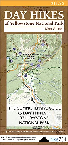 Day Hikes of Yellowstone National Park Map-Guide