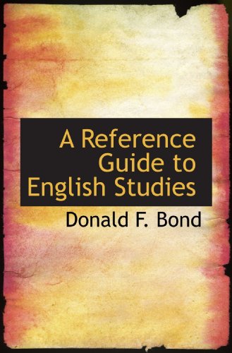 A Reference Guide to English Studies