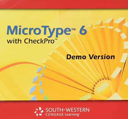 MicroType 6 with Checkbook Pro Demo CD-ROM and Demo Guide