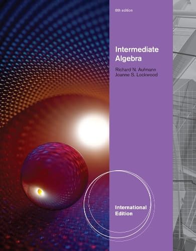 Intermediate Algebra, International Edition