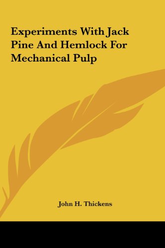 Experiments with Jack Pine and Hemlock for Mechanical Pulp