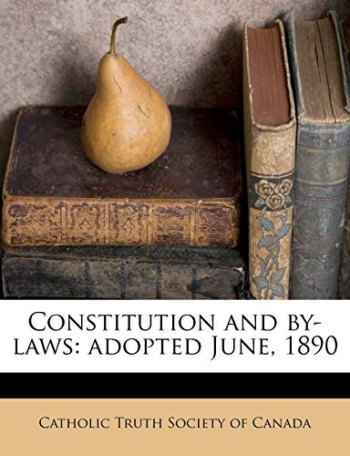 Constitution and by-laws: adopted June, 1890