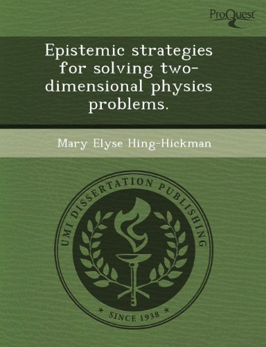 Epistemic Strategies for Solving Two-Dimensional Physics Problems