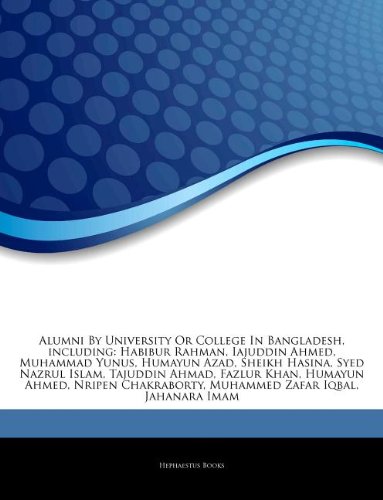 Articles on Alumni by University or College in Bangladesh, Including: Habibur Rahman, Iajuddin Ahmed, Muhammad Yunus, Humayun Azad, Sheikh Hasina, Sye
